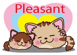 Round cat Fan&Moo English version sticker #4782743