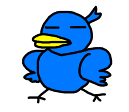 BlueBird with a Yellow beak <Part.2> sticker #4785184