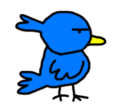 BlueBird with a Yellow beak <Part.2> sticker #4785185