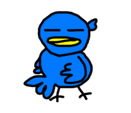 BlueBird with a Yellow beak <Part.2> sticker #4785186