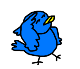 BlueBird with a Yellow beak <Part.2> sticker #4785187