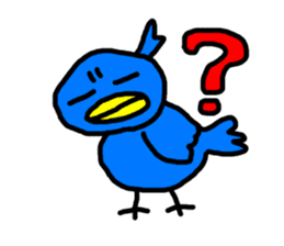 BlueBird with a Yellow beak <Part.2> sticker #4785188