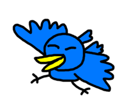 BlueBird with a Yellow beak <Part.2> sticker #4785189