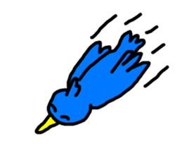 BlueBird with a Yellow beak <Part.2> sticker #4785191