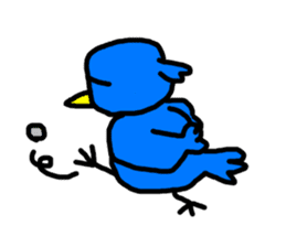 BlueBird with a Yellow beak <Part.2> sticker #4785192