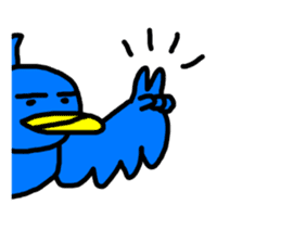 BlueBird with a Yellow beak <Part.2> sticker #4785195