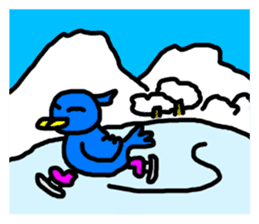 BlueBird with a Yellow beak <Part.2> sticker #4785222