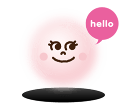 kawaii greeting from hole sticker #4785344