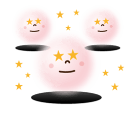 kawaii greeting from hole sticker #4785355