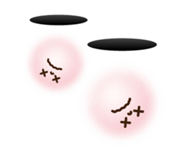 kawaii greeting from hole sticker #4785366