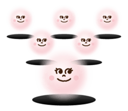 kawaii greeting from hole sticker #4785375