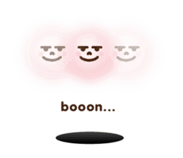 kawaii greeting from hole sticker #4785380