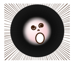 kawaii greeting from hole sticker #4785382