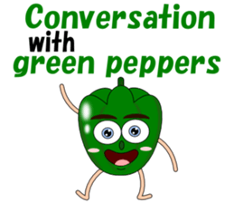 Conversation with green peppers English sticker #4792136