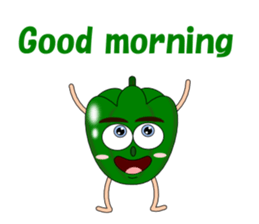 Conversation with green peppers English sticker #4792137
