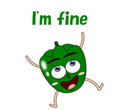Conversation with green peppers English sticker #4792139