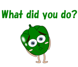 Conversation with green peppers English sticker #4792142