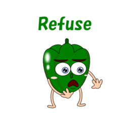 Conversation with green peppers English sticker #4792154