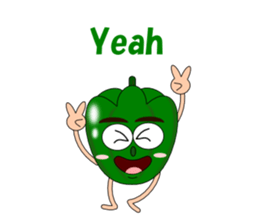 Conversation with green peppers English sticker #4792155