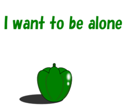Conversation with green peppers English sticker #4792157