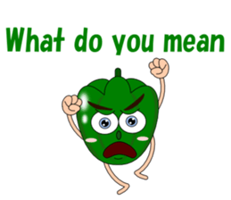 Conversation with green peppers English sticker #4792158