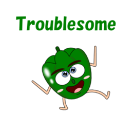 Conversation with green peppers English sticker #4792161