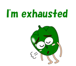 Conversation with green peppers English sticker #4792169