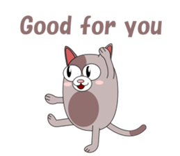 Conversation with funny cats English sticker #4792401