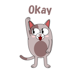 Conversation with funny cats English sticker #4792402