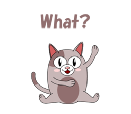 Conversation with funny cats English sticker #4792405