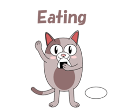 Conversation with funny cats English sticker #4792406