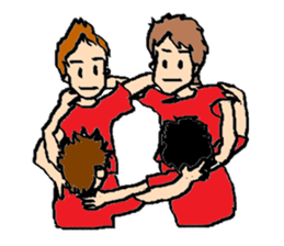 Soccer boy and mother sticker #4794452