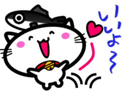 I want to be healed every day! White cat sticker #4794588