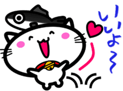 I want to be healed every day! White cat sticker #4794588