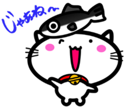 I want to be healed every day! White cat sticker #4794592