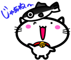 I want to be healed every day! White cat sticker #4794592