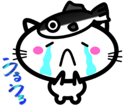 I want to be healed every day! White cat sticker #4794596