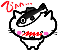 I want to be healed every day! White cat sticker #4794601