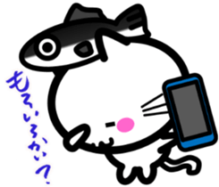 I want to be healed every day! White cat sticker #4794606