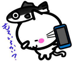 I want to be healed every day! White cat sticker #4794606