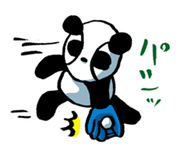 Yakyu Panda by lefthandkemkem sticker #4794948