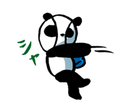 Yakyu Panda by lefthandkemkem sticker #4794949