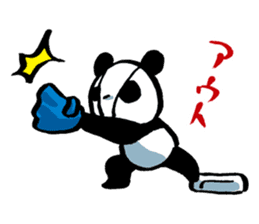Yakyu Panda by lefthandkemkem sticker #4794950