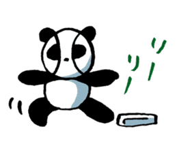 Yakyu Panda by lefthandkemkem sticker #4794951