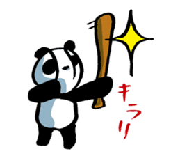 Yakyu Panda by lefthandkemkem sticker #4794958