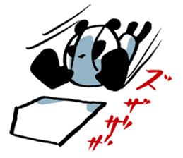 Yakyu Panda by lefthandkemkem sticker #4794964