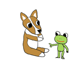 Love, healing corgi dog 1 sticker #4797681