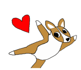 Love, healing corgi dog 1 sticker #4797683
