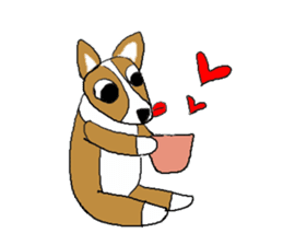 Love, healing corgi dog 1 sticker #4797684