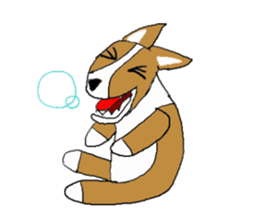 Love, healing corgi dog 1 sticker #4797698